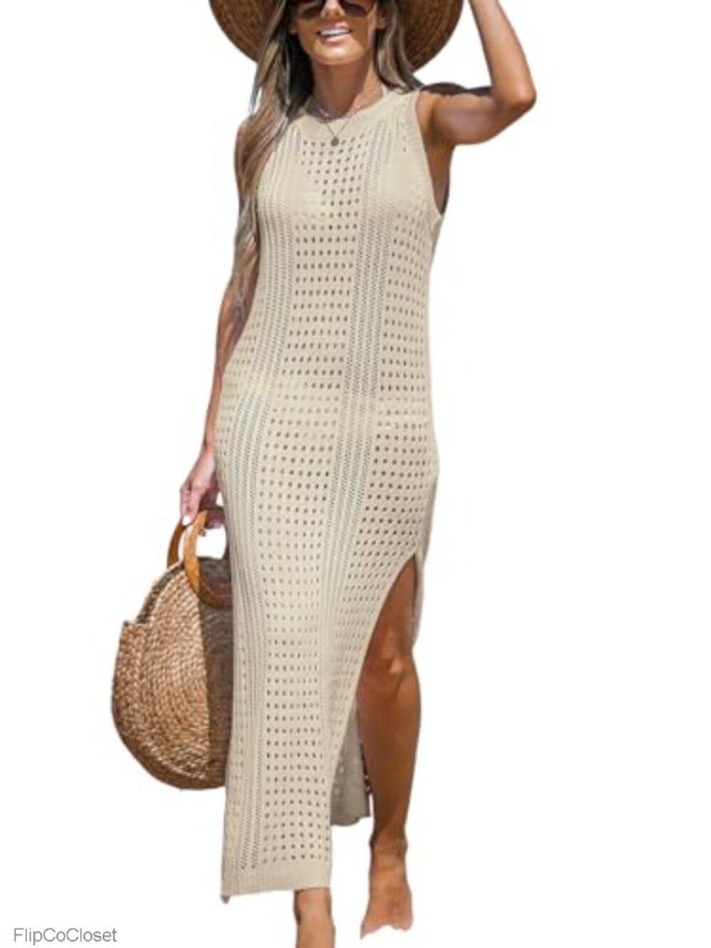 CUPSHE Cutout Bodycon Maxi Cover-Up Dress Sleeveless Beach